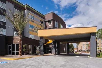 an empty parking lot in front of a building at Courtyard by Marriott Temecula Murrieta in Murrieta