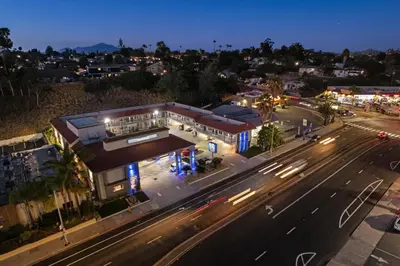 an aerial view of a city at night at Motel 6-La Mesa, CA in San Diego