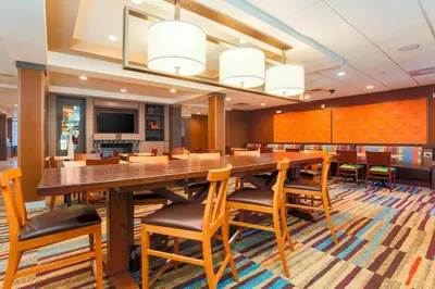 a large conference room with a long table and chairs at Fairfield Inn & Suites Temecula in Temecula