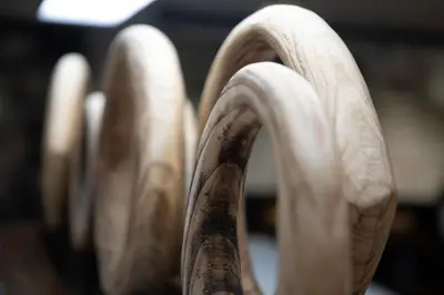 a row of wooden spoons in a row at Courtyard by Marriott San Diego Del Mar/Solana Beach in Solana Beach
