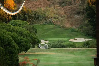 a view of a golf course with a green at The Ranch at Laguna Beach in Laguna Beach