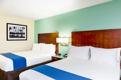 a hotel room with two beds in a room at GreenTree Inn San Diego Mission Bay in San Diego