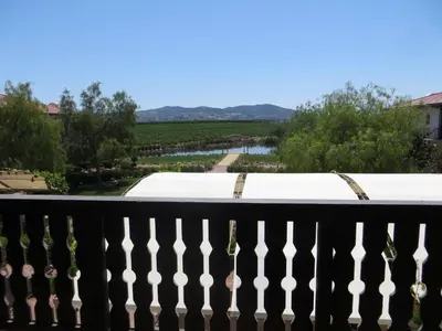 a view from the balcony of the house at Ponte Vineyard Inn in Temecula