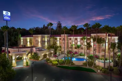a rendering of a hotel at night at Best Western Escondido Hotel in Escondido
