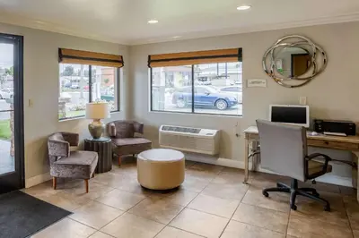 an office with a desk with a computer and a chair at Quality Inn & Suites El Cajon San Diego East in El Cajon