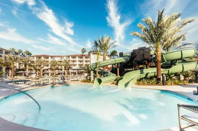 a pool with a water slide at a resort at Park Hyatt Aviara in Carlsbad