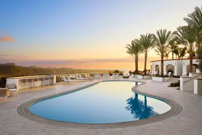 a swimming pool on the roof of a resort at Park Hyatt Aviara in Carlsbad