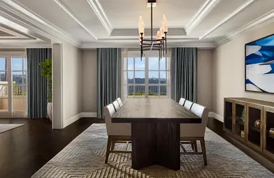 a dining room with a large table and chairs at Park Hyatt Aviara in Carlsbad
