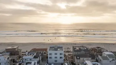 a view of a beach with people in the ocean at 103-Luxury3 in San Diego