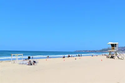 a group of people on a beach with the ocean at Luv Oceanside Views-1 House to Beach, Boardwalk and Waves-Spacious Rooftop Sun Deck-Plus King Beds too! in San Diego