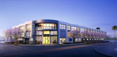 a rendering of a building with purple trees in front of it at The Monsaraz San Diego, Tapestry Collection By Hilton in San Diego