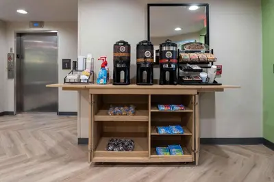 a counter in a store with food on it at Extended Stay America Suites - Orange County - John Wayne Airport in Newport Beach