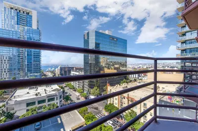 a view of the city from a balcony at Best Western Plus Bayside Inn in San Diego