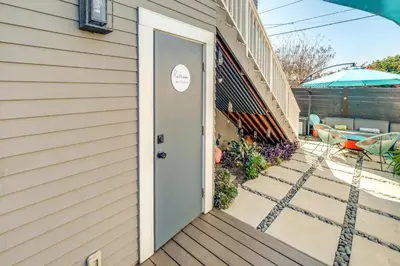 a door to a house with a patio at San Diego Guest House Apartment with Patio and Hot Tub in San Diego