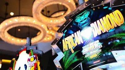 a video game being played on a game machine at Viejas Casino & Willows Hotel in Alpine