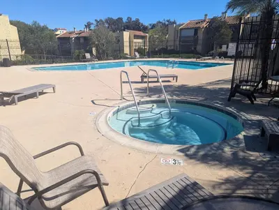 a small pool with a slide in the middle at Departamento completo en San Diego & Bonita You can ask for 30 or more days book and save aditional 15 percent in San Diego
