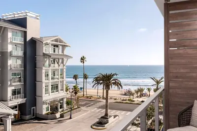 a view of the ocean from the balcony of a hotel at Mission Pacific Beach Resort, part of JdV by Hyatt in Oceanside