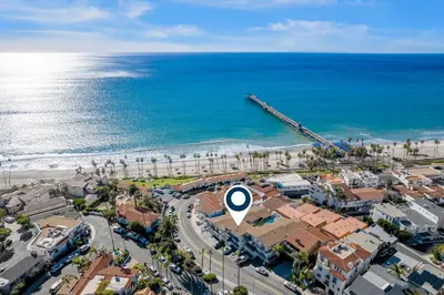 an aerial view of a city and the beach at Victoria #5 in San Clemente