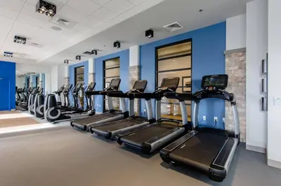 a row of treadmills in a gym at Marriott Vacation Club®, San Diego    in San Diego