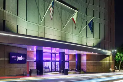 a building with flags on the side of it at Marriott Vacation Club®, San Diego    in San Diego