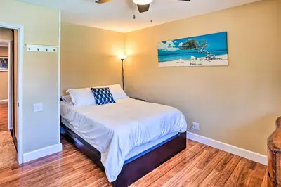 a bedroom with a bed in a room at Deluxe Laguna Hills Home with Outdoor Oasis! in Laguna Hills