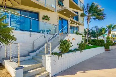 a house with stairs in front of it at Cohasset Getaway Unit #3 in San Diego