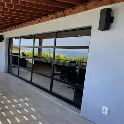 a view from the inside of a building with windows at Contemporary Ocean Sunset Views with Firepit Pt Loma close to PLNU in San Diego