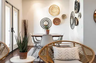 a dining room with a table and chairs at Your Home in San Diego - Two-Car Garage in San Diego