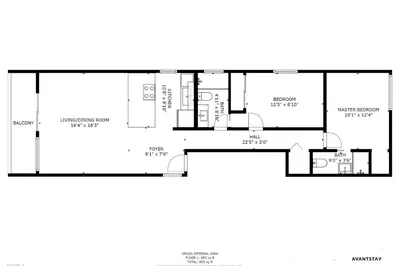 a floor plan of a house at Avalon 2 Unit Buyout II IV by AvantStay Mins to Gaslamp Patio w BQQ in San Diego