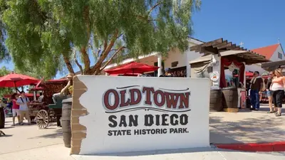 a sign for an old town san diego state historic park at Gaslamp 2BR Suite Free Parking Convention Walk in San Diego
