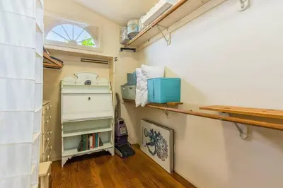 a room with a counter and a shelf and a window at Oceanview, Walk To Beach, Fire Pit in Carlsbad