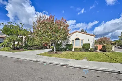 a white house on the side of a street at Chula Vista Studio with Hot Tub about 9 Mi to Downtown in Chula Vista