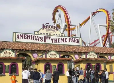 a group of people standing in front of a theme park at Walk to Beach, Patio with Ocean View, AC in Carlsbad