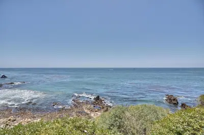 a view of the ocean from a bluff at 114 Forty-Second Street A in Newport Beach