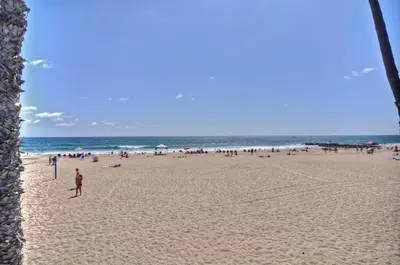 a group of people on a beach with the ocean at 114 Forty-Second Street A in Newport Beach