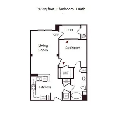 a floor plan of a house at Luxury condo near Irvine Business & UCI Hospital in Irvine