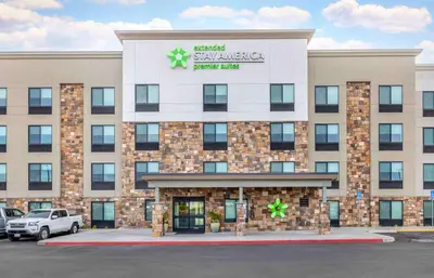 a rendering of the front of a hotel at Extended Stay America Premier Suites - San Diego - San Marcos in San Marcos
